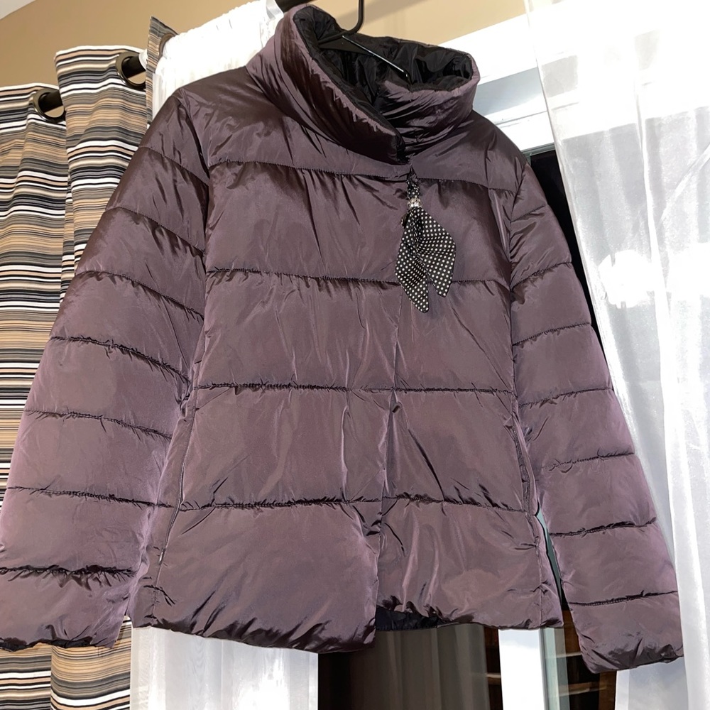FLY Luxury Plum Purple Women XL/2XL Puffer Jacket
